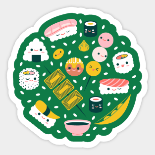 Cute sushi and japanese foods Sticker